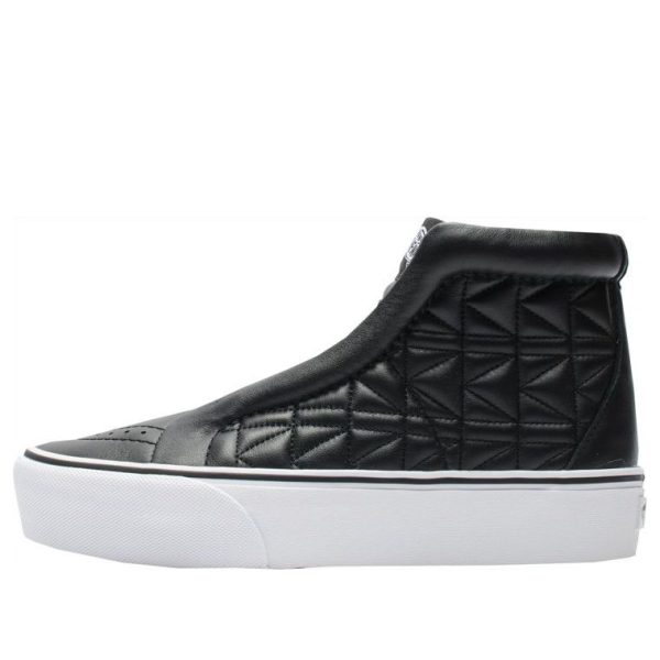 Vans SK8-Hi Laceless Platform Karl Lagerfeld Quilt Black White