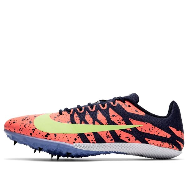 Nike Air Zoom Rival S 9 Spikes Paint Splatter Bright Mango Zitron