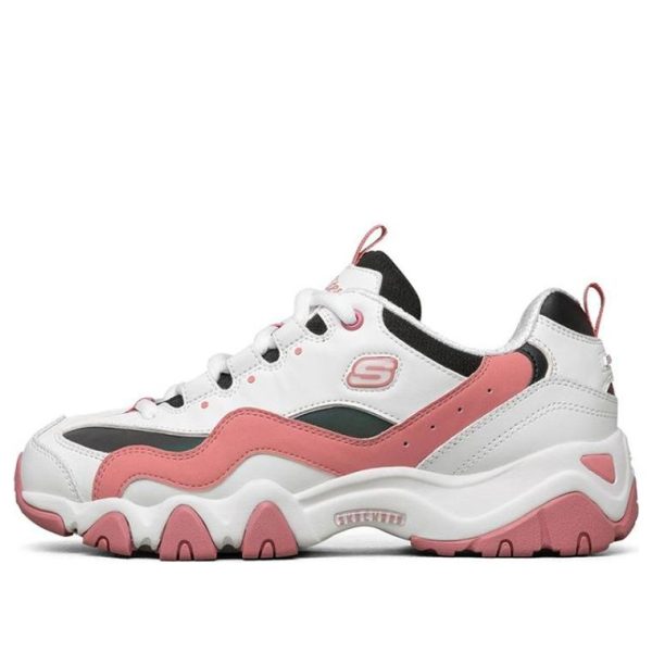 Skechers Dlites 2.0 Running Shoes White/Black/Pink
