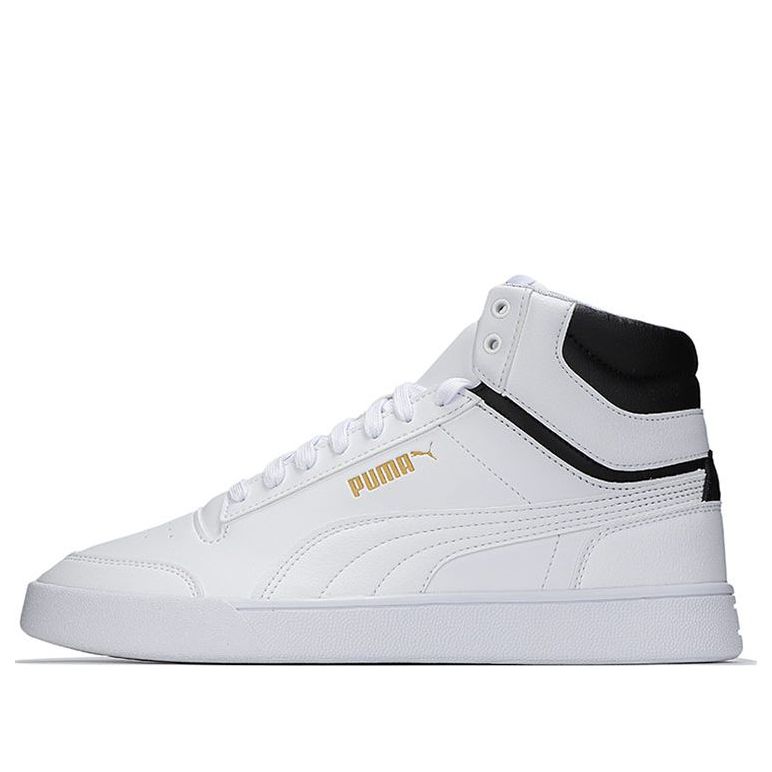 PUMA Shuffle Mid White Black Gold