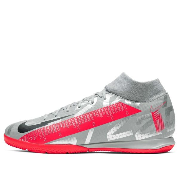 Nike Mercurial Superfly 7 Academy IC Metallic Grey Crimson