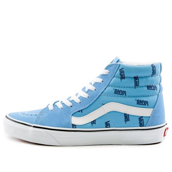 Vans SK8-HI Stylish Lightweight Wear-Resistant High Top Casual Skate Shoes Unisex Blue White