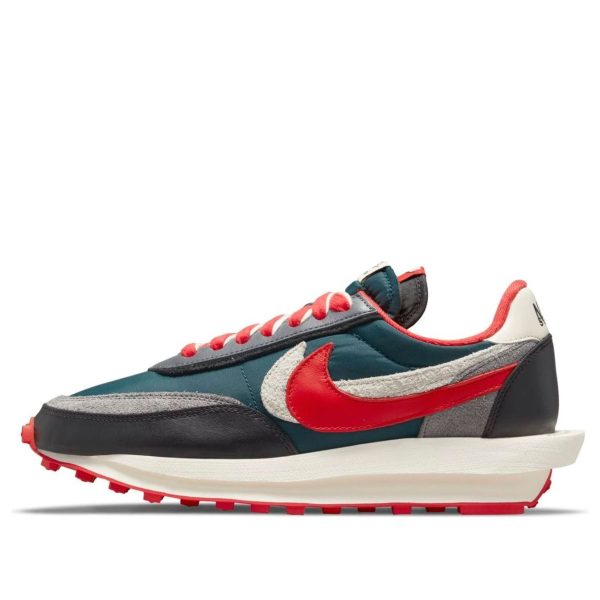 Nike x sacai x Undercover LDWaffle Midnight Spruce University Red