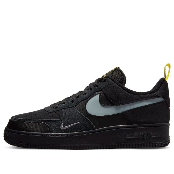 Nike Air Force 1 Low Cut Out Swoosh - Black