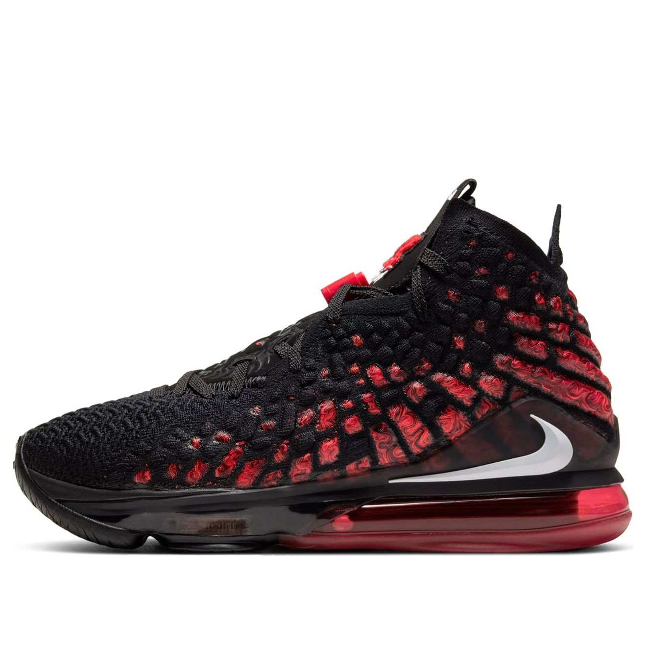 Nike LeBron 17 EP Infrared VI Black White University Red