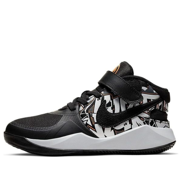 Nike Team Hustle D 9 FlyEase Black White Bright Orange