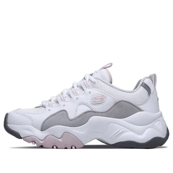 Skechers DLites 3.0 Low-top Running Shoes White/Pink/Gray