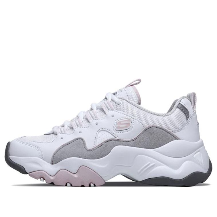 Skechers DLites 3.0 Low-top Running Shoes White/Pink/Gray