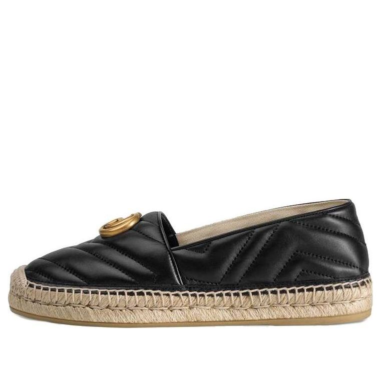 Gucci Double G Espadrille Black Leather