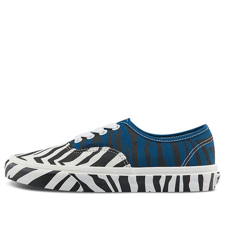 Vans Unisex Authentic Animal Low-Top Sneakers White/Black/Blue