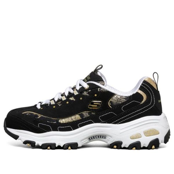 Skechers D lites 1.0 Black/White/Golden