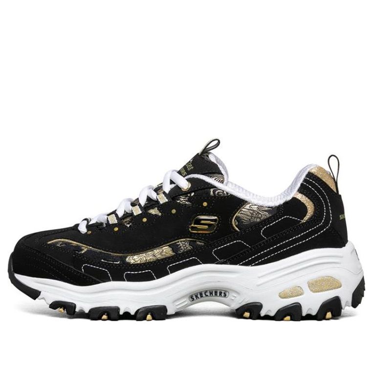 Skechers D lites 1.0 Black/White/Golden