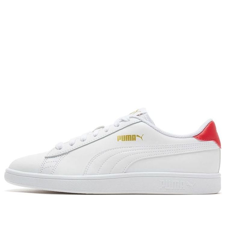 PUMA Smash V2 White High Risk Red