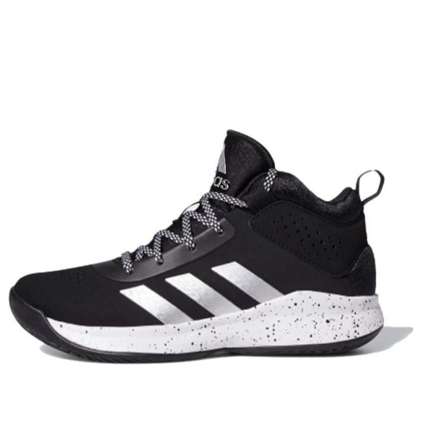 adidas Cross Em Up 5 J Wide Black Silver Metallic