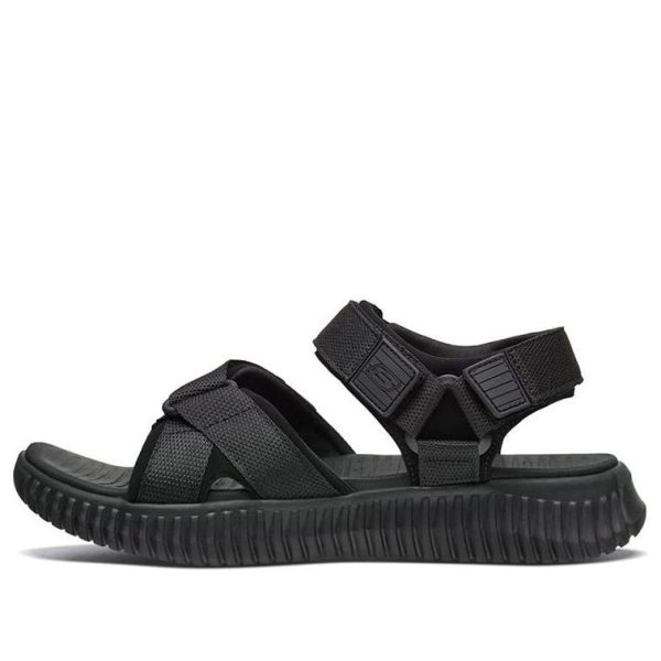 Skechers Elite Flex Velcro Sports Black Sandals