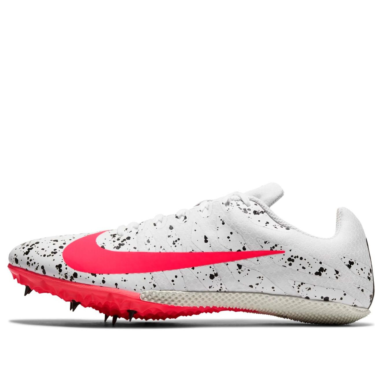 Nike Air Zoom Rival S 9 Spikes Paint Splatter White Crimson Jade