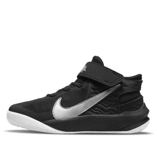 Nike Team Hustle D10 FlyEase Black Metallic Silver
