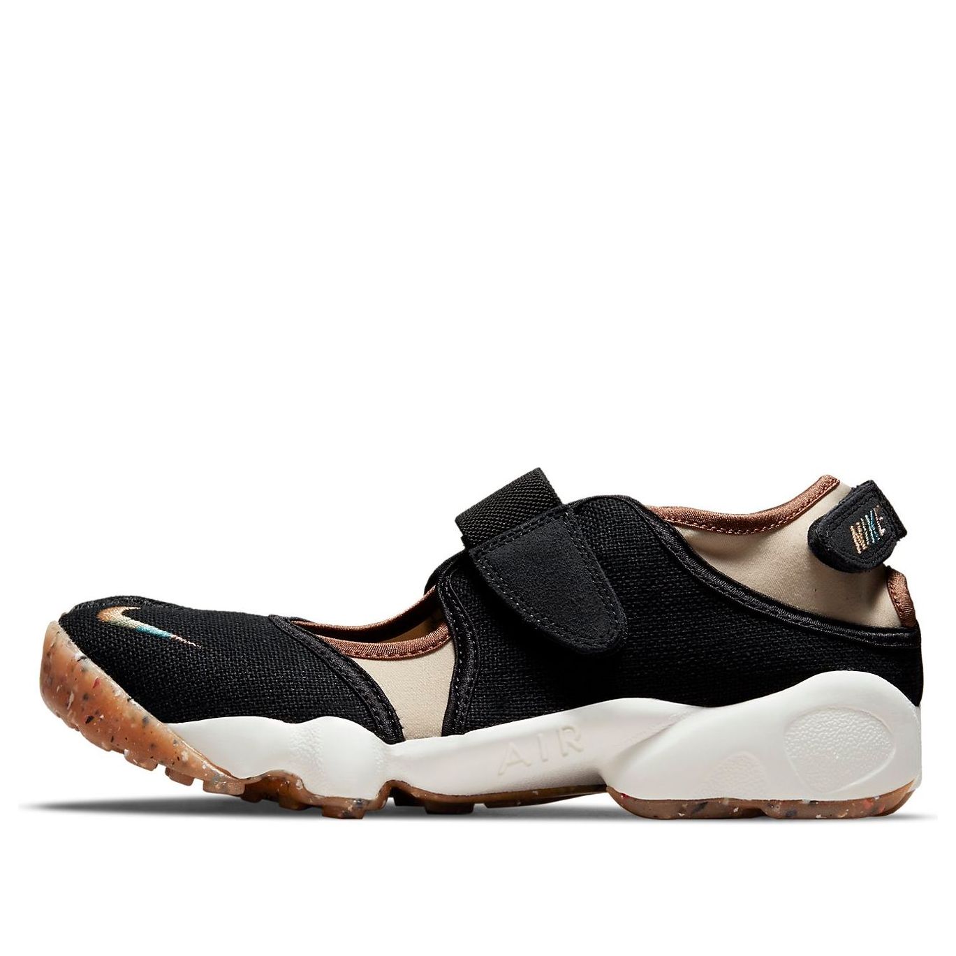 Nike Air Lift Shock Absorption Wear-Resistant Low Top Sports Black Sandals Black