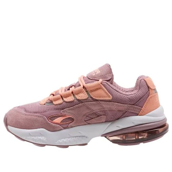 PUMA Unisex Faux Fur Street Style Plain Logo Low-Top Sneakers Pink