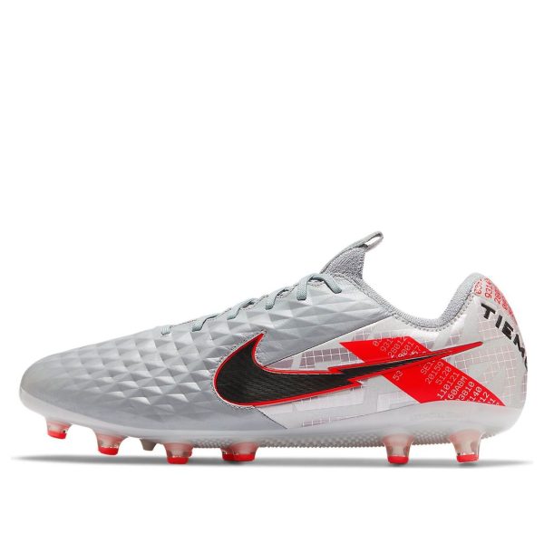 Nike Tiempo Legend 8 Elite AG Pro Metallic Grey Crimson