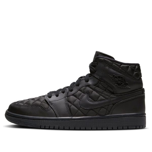 Air Jordan 1 Mid SE Black Quilted