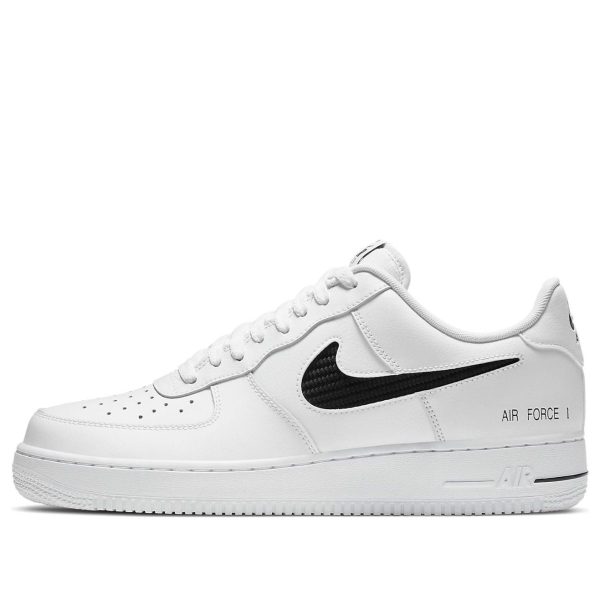 Nike Air Force 1 07 LV8 Cut Out Swoosh - White Black