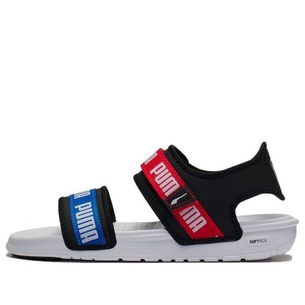PUMA Signature Softride Casual Sandals Black Red Blue