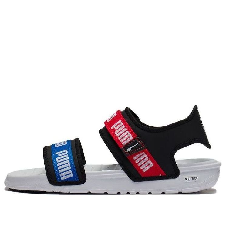 PUMA Signature Softride Casual Sandals Black Red Blue