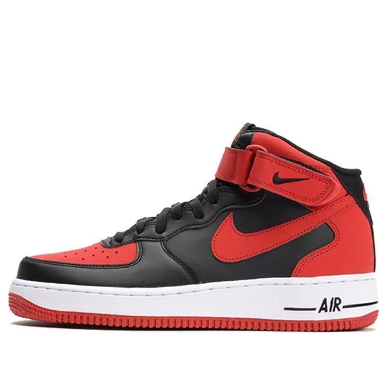 Nike Air Force 1 Mid 07 Black Gym Red