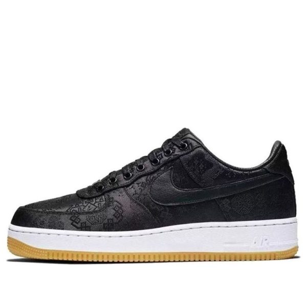 Nike x Fragment Design x CLOT Air Force 1 Black Silk