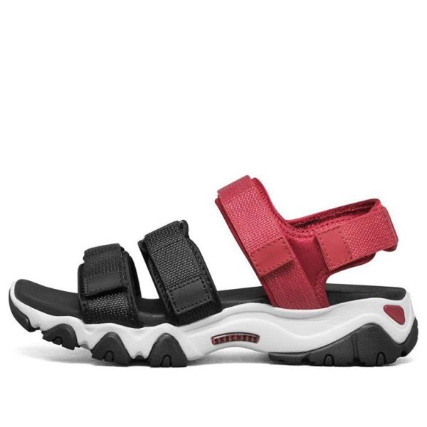 Skechers DLites 2.0 Sandals Black/Red/White