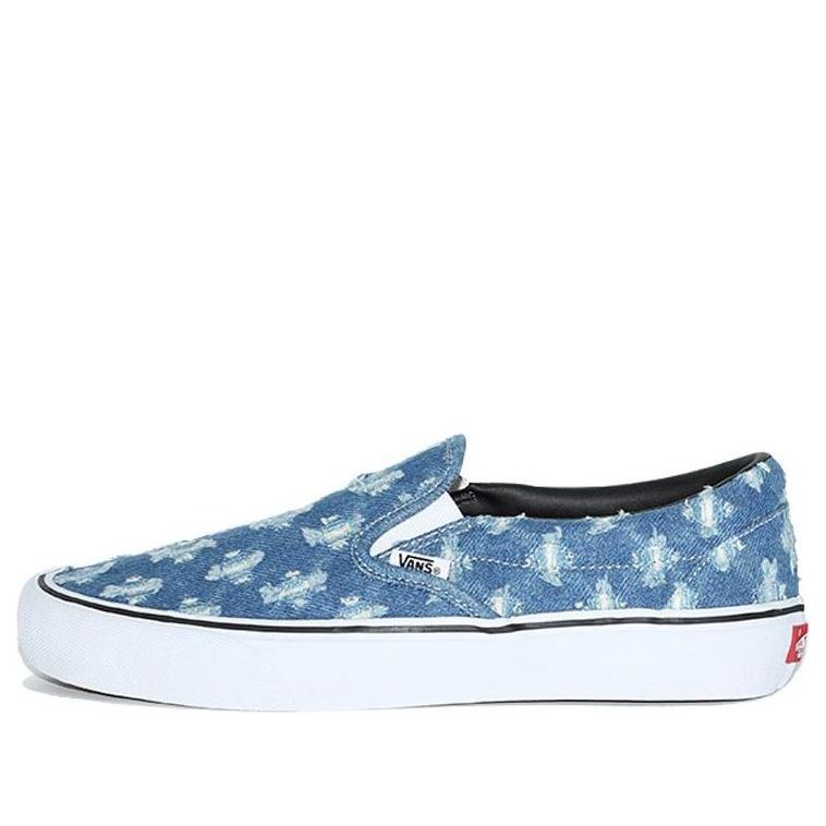 Vans Supreme x Slip-On Blue Hole Punch Denim