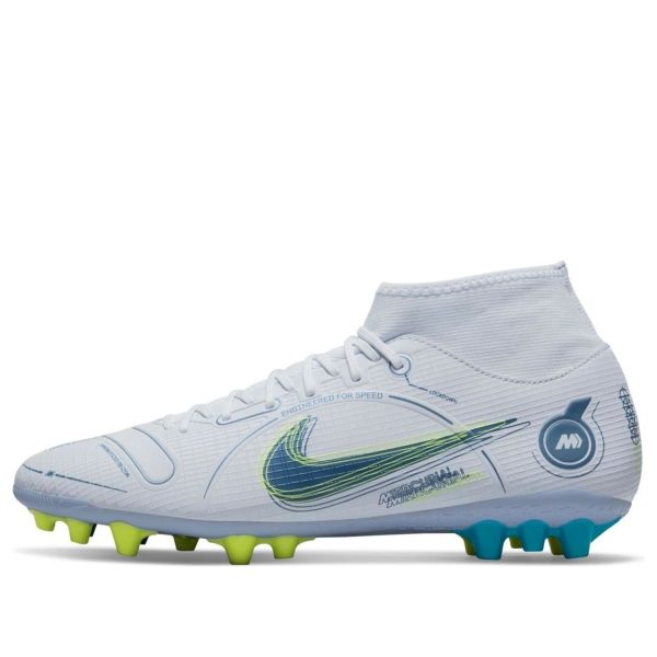 Nike Mercurial Superfly 8 Academy AG Grey Light Blue Yellow