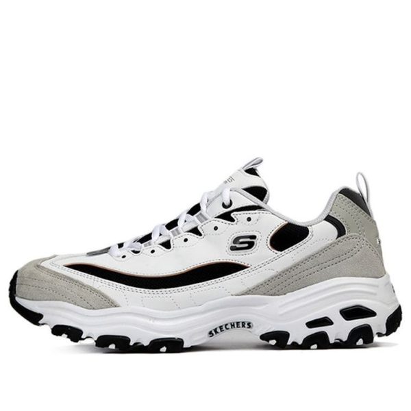 Skechers DLites 1.0 Low Running Shoes White/Grey