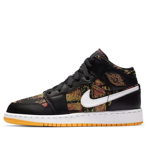 Air Jordan 1 Mid Black Laser Orange