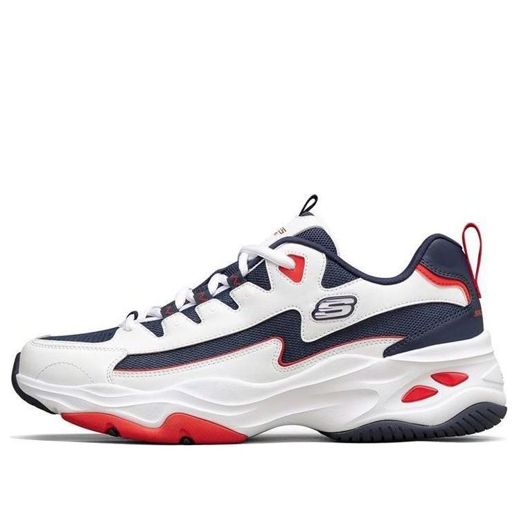 Skechers DLites 4.0 Low-Top Running Shoes White/Blue/Red