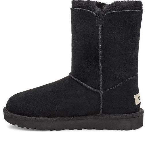 UGG Bailey Button UGG Charm Metallic Alphabet Version Fleece Lined Black