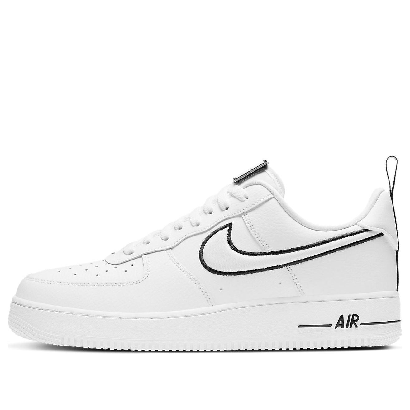 Nike Air Force 1 White Black Outline Swoosh