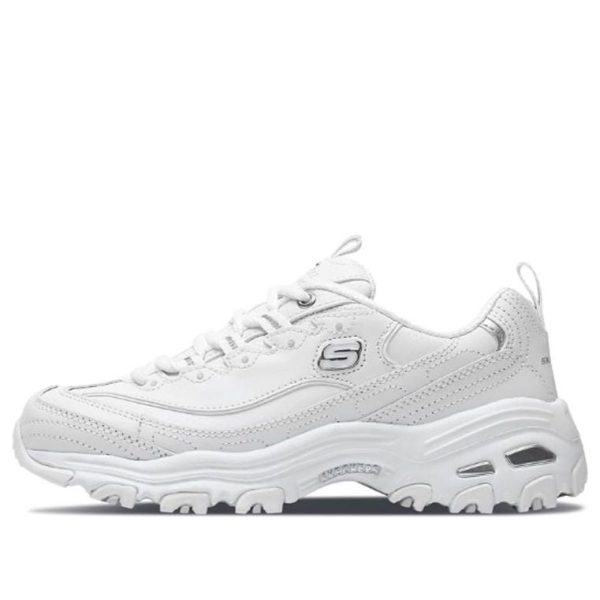 Skechers DLITES Daddy Shoes White Silver