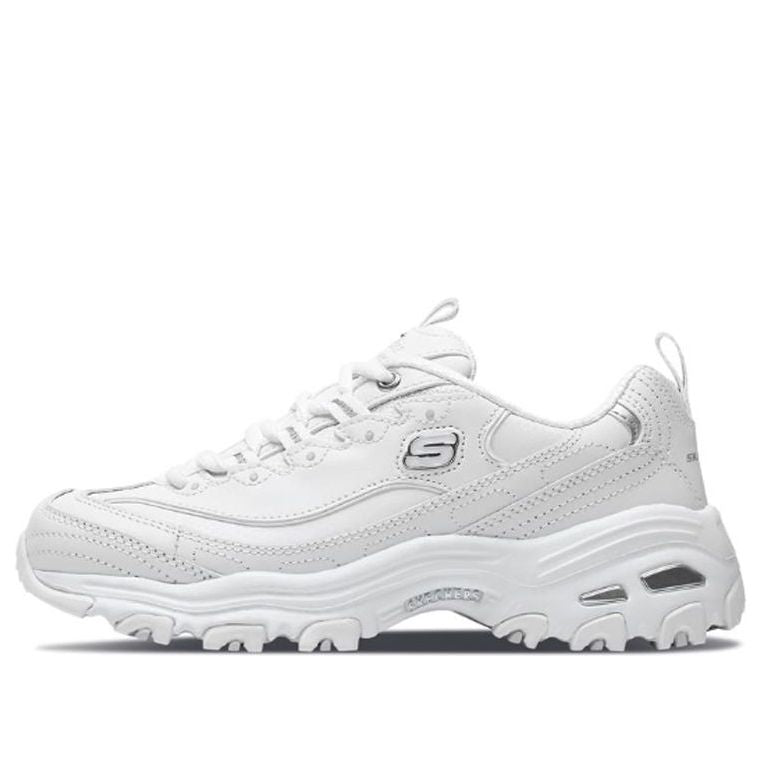 Skechers DLITES Daddy Shoes White Silver