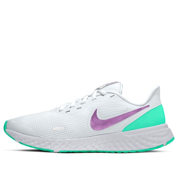 Nike Revolution 5 White Green Glow Violet