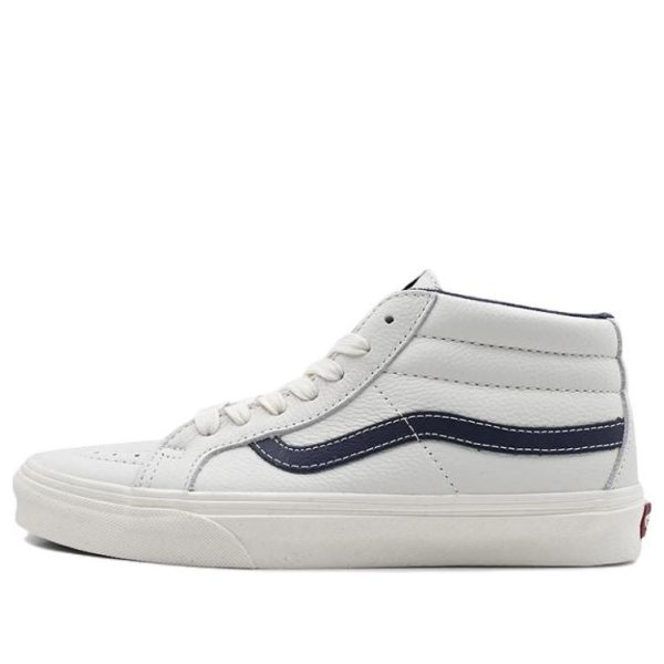 Vans Sk8-Mid Mid-Top Casual Skate Shoes Unisex White Blue