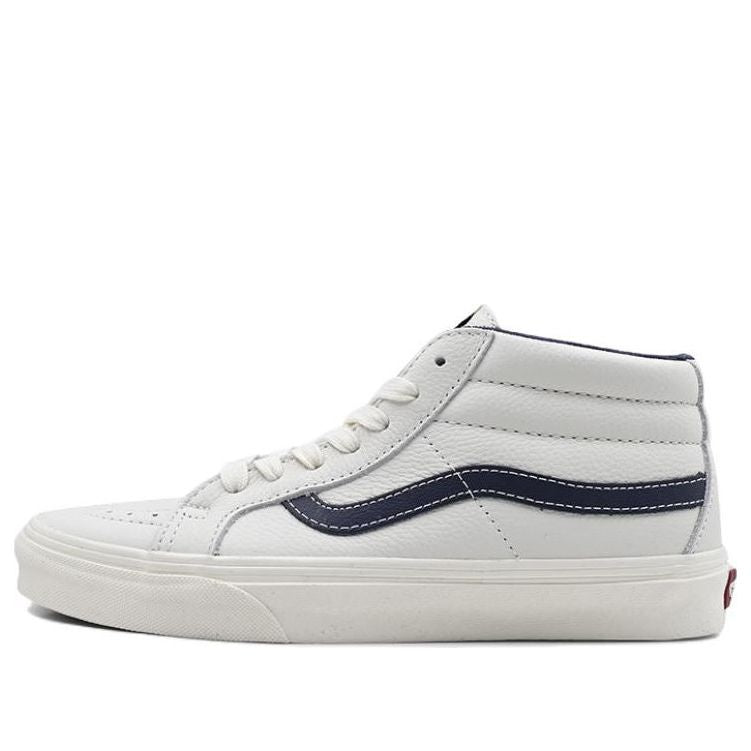 Vans Sk8-Mid Mid-Top Casual Skate Shoes Unisex White Blue