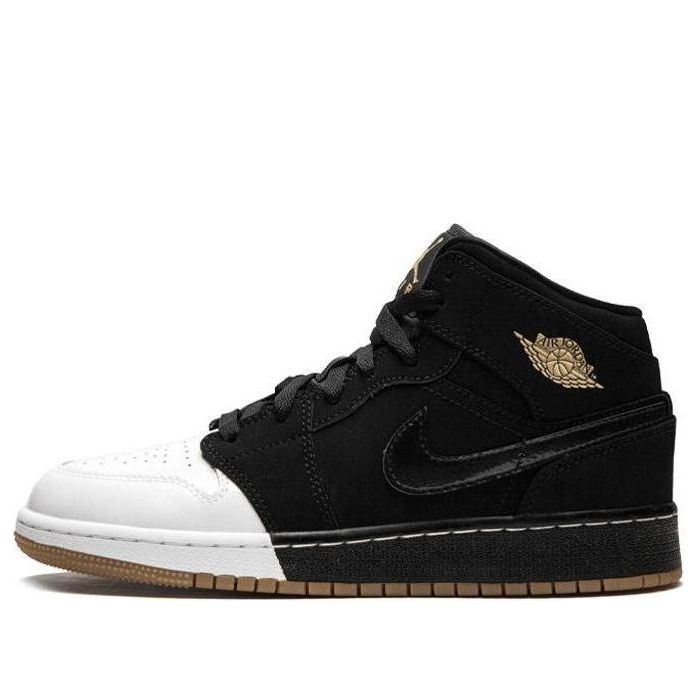 Air Jordan 1 Retro Mid Gold and Gum