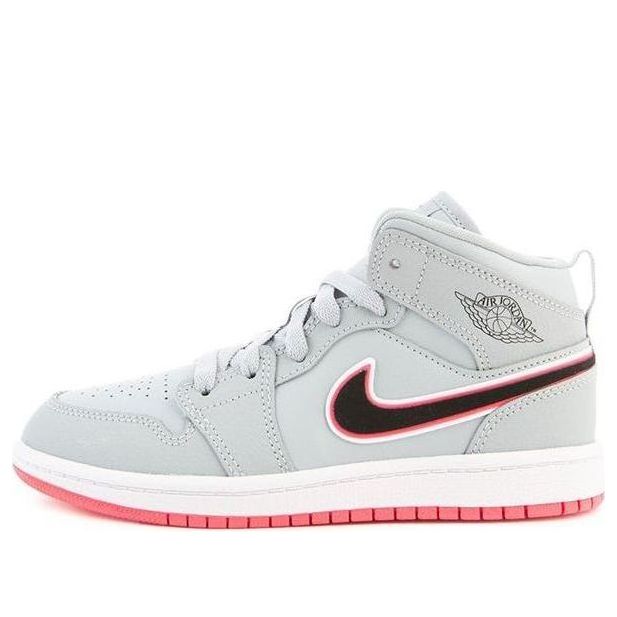 Air Jordan 1 Mid Grey Red