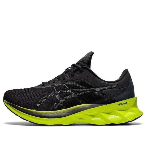 ASICS Novablast Black Lime Zest