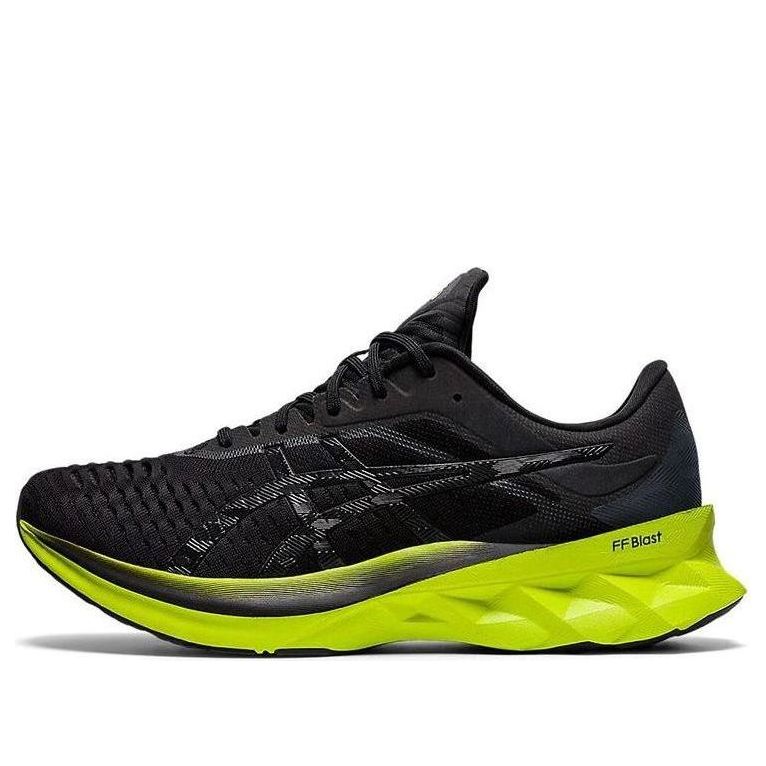 ASICS Novablast Black Lime Zest