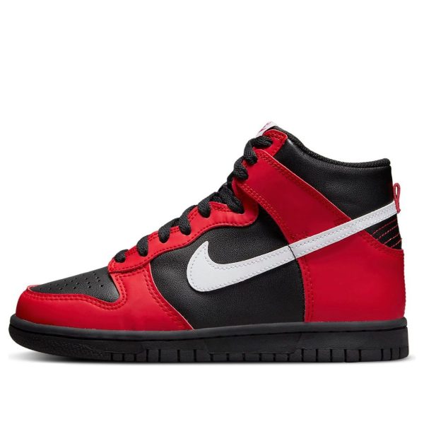 Nike Dunk High Black University Red