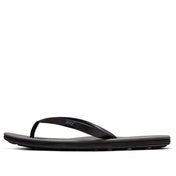 Nike Solarsoft Thong Black Gray Slippers