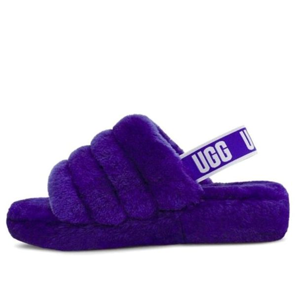UGG Fluff Yeah Slide Minimalistic Thick Sole Purple